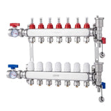 7-Branch Heat Manifold, 1/2" PEX Tubing Manifold, Stainless Steel PEX Manifold for Hydronic V952-DRFSQBXG7HLG5ODPQV0
