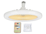 30W Light Fan 9.8in Small Aromatherapy Noiseless Ceiling Fan Light E27 LED Fan Light 86265V V1294-YM0703-3119230093111