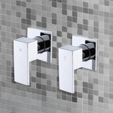 Bathroom Shower Bath Hot and Cold Square Mixer WATERMARK Certified in Chrome V63-847891
