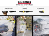JET-USA RX540 Electric High Pressure Washer, 2800PSI 2 Nozzles, Brush Head, Deck Cleaner, Detergent V219-PRWELEJT40SA