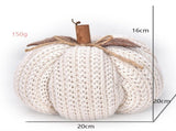 Handmade Knitted Fabric Pumpkin Ornament, Fall Harvest Decorative Pumpkin, Stuffed Polyester V1188-MS-804-02