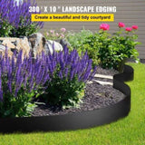 Landscape Edging, 25.4cm Depth 91.44m Total Length, Recycled HDPE Coiled Terrace Board, Flexible V952-PBCPPZTJYC300NUU0V0