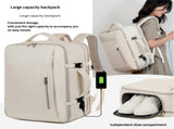 Pink Expandable Backpack with USB Port - Multi-Functional Outdoor, Commuter & Laptop Bag V888-ELOSUNG11752