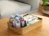 Handmade Seaweed Storage Basket Woven Storage Box with Handle for Home Kitchen Office V1294-YM0901-10254165