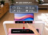 Powertrain K300 Pink Foldable 2-in-1 Under Desk Walking Pad Treadmill 1.5HP 10km/h Incline Home TML-HSM-K300-PK