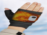 BLACK Professional USB electric heating fingerless gloves, unisex, with LED temperature display, V1232-JRST001