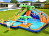 AirMyFun Kids Inflatable Pool Water Double Slide Park Jumping Castle 465X430CM IOT-B-83069-MC