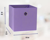 SORTI 33x33x27 CM White 6-Pack Foldable Storage Cubes - Fabric Bookcase Organizers for Toys and More V510-333733_LIGHT_PURPLE_6X