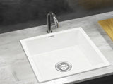Cefito Kitchen Sink 45x45cm Granite Stone Sink Single Bowl White SINK-STONE-A-4545-WH