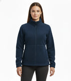 Womens Polar Fleece Full Zip Jumper Jacket Winter Warm in Navy Blue V563-PFFZW49-16