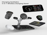 OC22 5-in-1 Wireless Charging Stand Multi Device Fast Charging Dockblack V1300-OC22-BLACK
