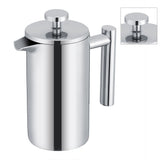 350ML Double Wall Stainless Steel Coffee Maker French Press Tea Pot with Filter V1294-YM0722-JY01656