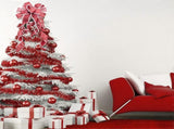 Red Plaid Burlap Christmas Tree Decoration Large Bow Christmas Tree Decoration for Indoor or Outdoor V1263-JX-1850