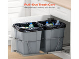Pullout Trash Can for Kitchen Cabinets,Double Under Sink Garbage Recycling Bin, Under Mount V952-CFLJTDTHSST5OB5S2V0