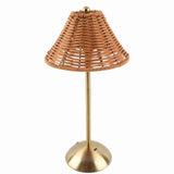 Cordless Boho Rattan Table Lamp Rechargeable Dimmable LED Bedside Lamp Decorative Lighting for Home V1294-YM0901-3119250048111
