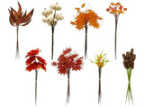 55Pcs Set Artificial Fall Plant Stems Set 8 Kinds of Plant with Maple Leaf Pumpkin Lifelike V1294-YM0901-240619HL01-1