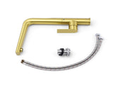NEW ARRIVAL WELS Brushed Gold Round Kitchen Mixer Sink Tap Laundry Faucet Spout V1233-KRF501G