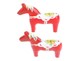 2pcs Hand Painted Swedish Wooden Horse Figurine Dalecarlian Horse Ornaments for Home Wedding V1294-YM0901-3115240105211