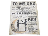 Dad Blanket Father's Day Theme Dual Sides Personalized Wide Application Sofa Throw Blanket for V1294-YM0718-3117220136313