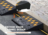 Rubber Curb Ramp 2 Pack, 12.7 cm Rise Height Heavy-Duty 15 tons Load Capacity Threshold Ramps, V952-SJDLYPDGB2190CQUPV0