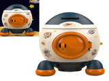Cartoon Style Space Rocket Piggy Bank Money Bank Money Saving Jar Boys Girls Gift Morandi Blue V1294-YM0703-3117230042011