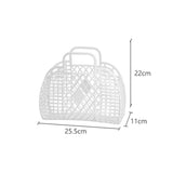 Hollow Storage Basket Plastic Reusable Portable Foldable Bag for Beach Home Bedside Shopping Toys V1294-YM0716-3117220131614