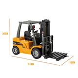 110 Scale 2.4G 8-Channel Metal Remote Control Forklift Construction Vehicle with Lifting Function & V196-1577