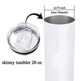 Replacement Lids 20 Pack, Plastic Splash Lids Covers Spill Proof for Skinny Tumbler Lid 20 Oz V1366-AZ2-W-14625