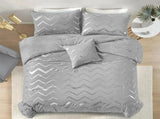 Light Grey Palermo Leaf Quilt / Doona / Duvet Cover set V745-AQ082015Q3