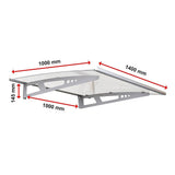 DIY Outdoor Awning Cover 1.4m x 1m Polycarbonate Weather Shelter Canopy V63-793995