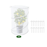 4 Pack Pop up Plant Covers Tent from Animals, 20"H X 13"D Insect Barrier Mesh Plant Guard Cover Net V1192-AZ-W-5041