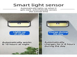 2-Pack Solar Motion Sensor Wall Light - 3 Lighting Modes, IP64 Waterproof, Three-Sided V888-ELOSUNG393681
