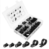 50pcs Cable Clips Assortment Kit, Nylon Build, Wide Application Range, Resistance to Heat, Oil, V1366-AZ2-W-15551
