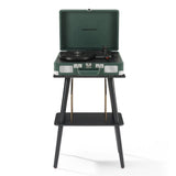 Crosley Cruiser Bluetooth Portable Turntable Crosley Turntable Stand Bundle - Emerald Green V398-CR8005FST-EM4