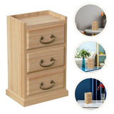 Wooden Portable Storage Box with Drawer for Office Desk, Mail, Makeup, and Small Item Organizer V1369-AZ3-W-19466