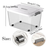 Extra Large Plastic Storage Container with Rolling Wheels, Heavy Duty Organizer Box for Garage Home, V1370-AZ4-17290