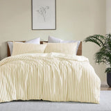Ardor Frankie Yellow Stripe Yarn Dyed Reversible Quilt Cover Set King V442-INT-QUILTCS-FRANKIESTRIPE-YELLOW-KI
