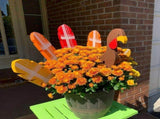 12X Wooden Turkey Planter Sticks,Thanksgiving Decorations for Outdoor Garden Farms Patio V1366-AZ2-W-22043