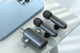 2.4G Wireless Lavalier Microphones for iPhone Android USB-C Lightning Plug Play V1263-JX-6268