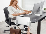 Desk Side Vertical Laptop Stand,No Drill Desktop Mount,Hanging Holder for Side,Clamp on White V1370-AZ4-13602