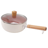 Non Stick Saucepan With Lid White Baby Complementary Food Small Pot Home Kitchen Instant Noodles V1294-YM0901-3113230192613