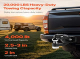 Pintle Hook, 9070 kg Towing Capacity, Trailer Hitches Receiver Hook Combination 50.4 mm Hitch Ball, V952-TJXHTGDGQ2INLAH50V0