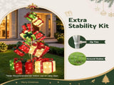 Jingle Jollys Christmas Decorations Lighted Gift Box Tower Christmas Lights Stackable 170cm XMAS-MOT-GIFTOW-WM