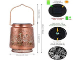 2-Pack Decorative Solar Butterfly Hanging Lantern - Waterproof Metal Hollow-Carved V888-ELOSUNG393677