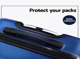 Wanderlite 3Set 20-24-28 Inch with TSA Lock Spinner Carry On Hard Shell Travel Suitcase LUG-ABS-BOS-3SET-BU