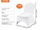 Stretch Spandex Folding Chair Covers, Universal Fitted Arched Front Cover, Removable Washable V952-100PCSGXBSYT00001V0