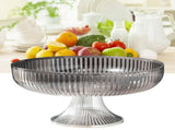 Fruit Plate Multifunctional Plastic Stylish Space Saving Decorative Snack Bowl for Candy Nuts Silver V1294-YM0706-3118230262412
