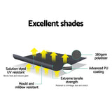 Instahut Window Fixed Pivot Arm Awning Outdoor Blinds Retractable Canopy1.8X2.1M AWN-B-FIXED-PS-18-GREY