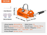 Magnetic Lifter, 300 kg Pulling Capacity, 2.5 Safety Factor, Neodymium & Steel, Lifting Magnet with V952-YCXPU300KGN423Z5HV0