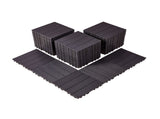 Interlocking Deck Tiles 54 Pack 12"x12" Waterproof for Porch Dark Brown V952-HDDBSL4TBTSZUY2L8V0